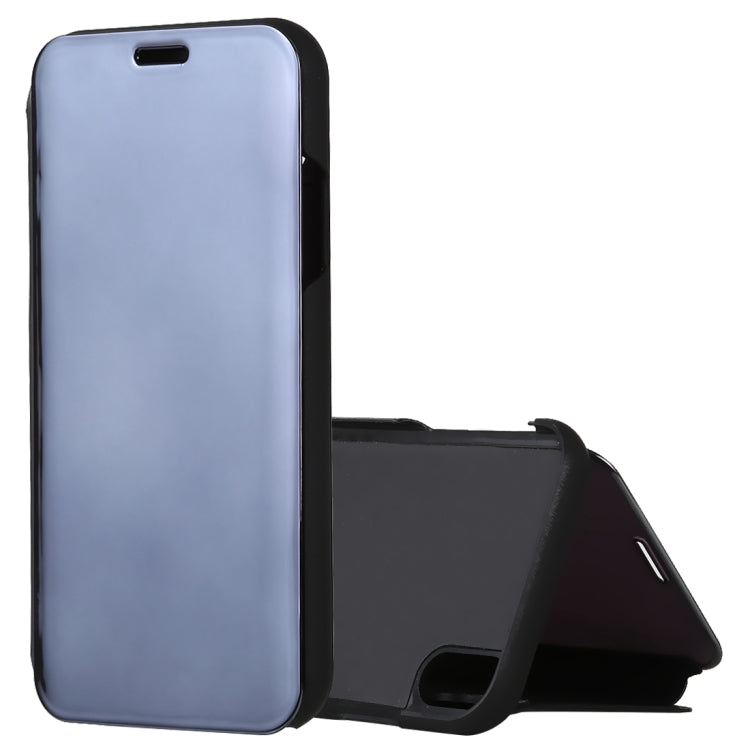 For iPhone XS Max Electroplating Mirror Horizontal Flip Leather Case with Holder