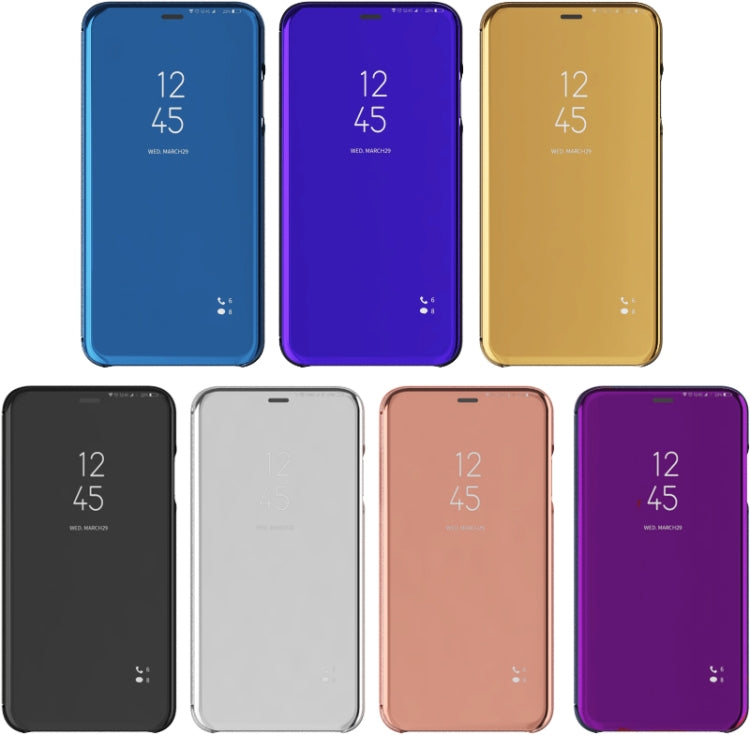 For iPhone XS Max Electroplating Mirror Horizontal Flip Leather Case with Holder