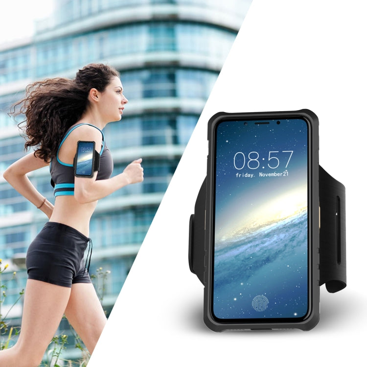 For iPhone XS Max Gears Pattern Case with Holder & Armlet