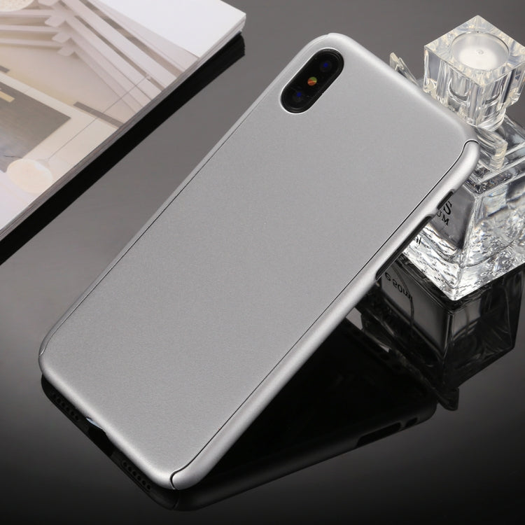 For iPhone XS Max 360 Degrees Full Coverage Detachable PC Case with Tempered Glass Film