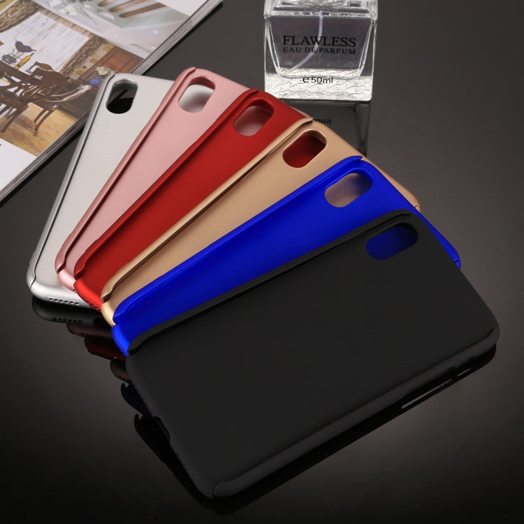 For iPhone XS Max 360 Degrees Full Coverage Detachable PC Case with Tempered Glass Film
