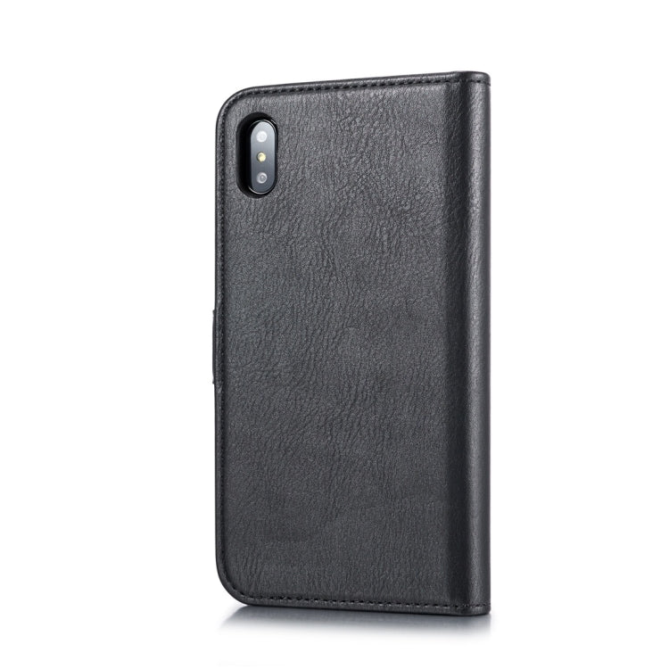 For iPhone XS Max DG.MING Crazy Horse Texture Flip Detachable Magnetic Leather Case with Holder & Card Slots & Wallet