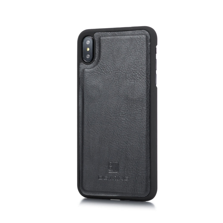 For iPhone XS Max DG.MING Crazy Horse Texture Flip Detachable Magnetic Leather Case with Holder & Card Slots & Wallet