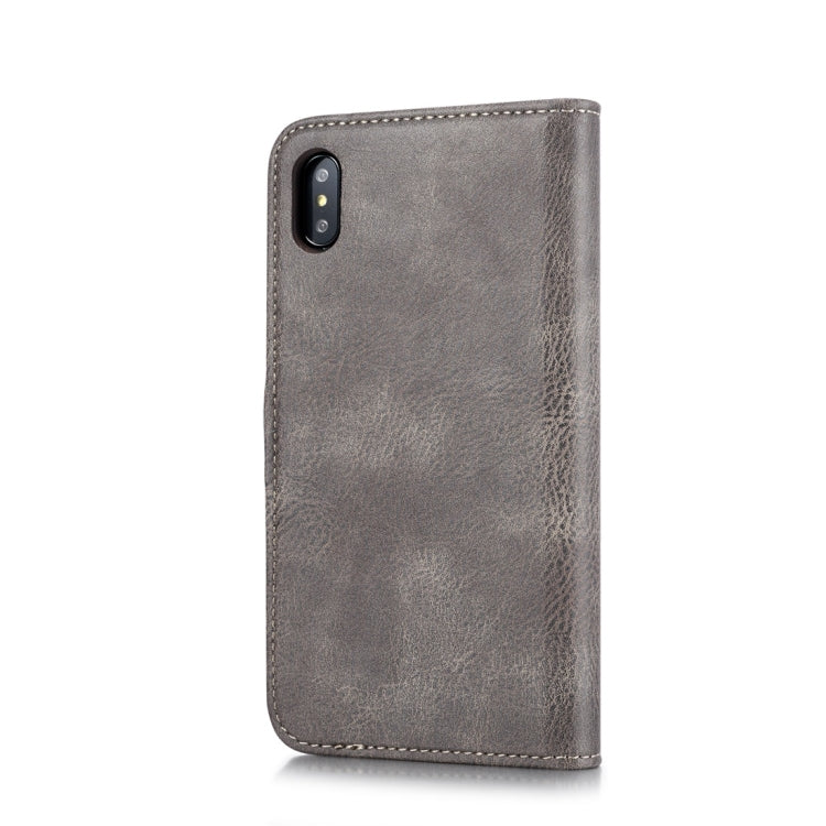 For iPhone XS Max DG.MING Crazy Horse Texture Flip Detachable Magnetic Leather Case with Holder & Card Slots & Wallet