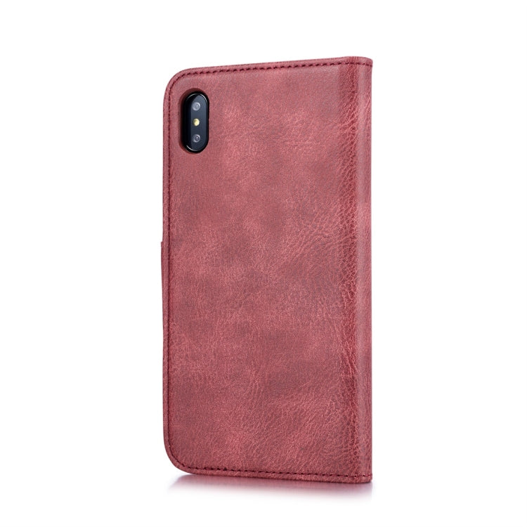 For iPhone XS Max DG.MING Crazy Horse Texture Flip Detachable Magnetic Leather Case with Holder & Card Slots & Wallet