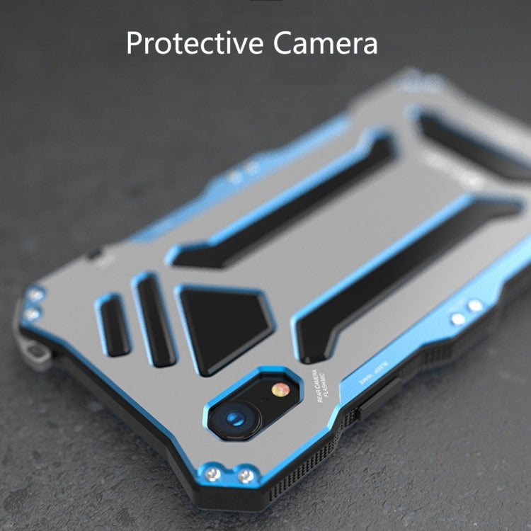 For iPhone XS Max Gundam Rugged Armor Metal + TPU Protective Case