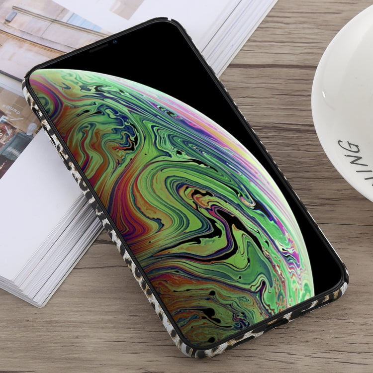 For iPhone XS Max Luminous Leopard Print PC Protective Case