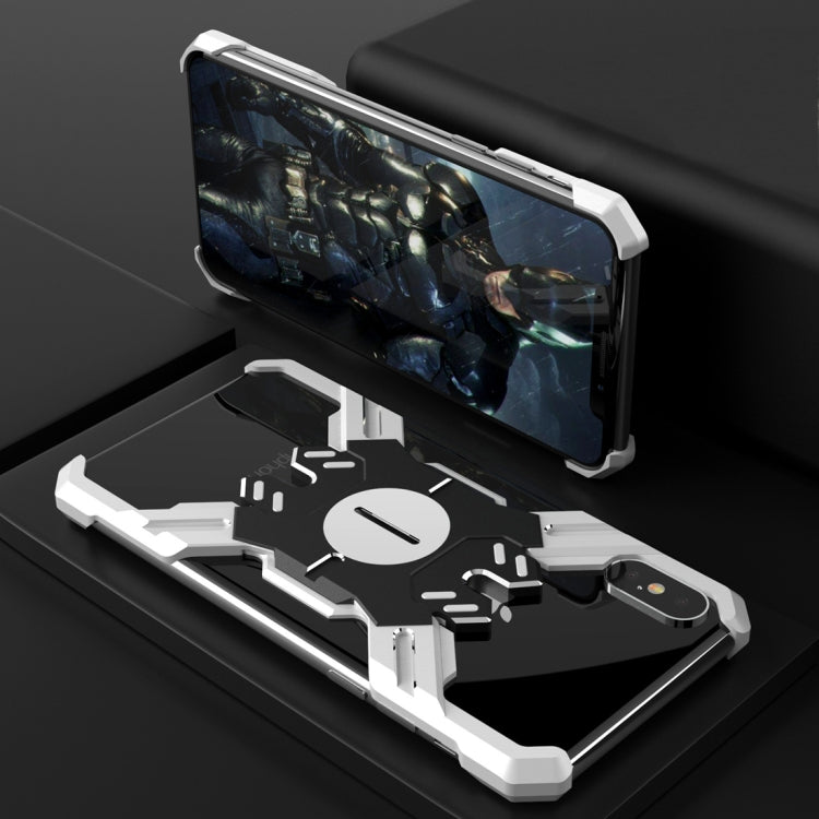 For iPhone XS Max Hero Series Rugged Armor Metal Protective Case
