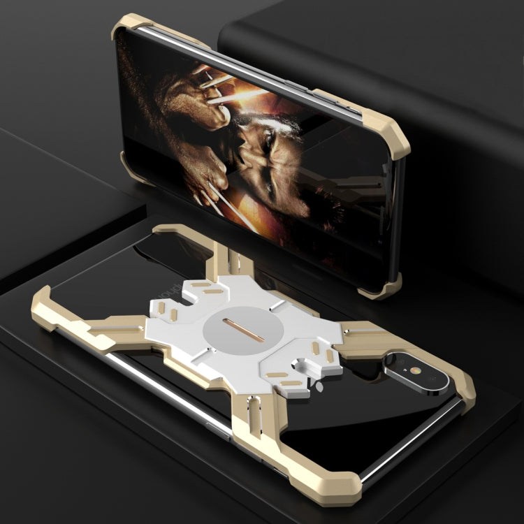 For iPhone XS Max Hero Series Rugged Armor Metal Protective Case