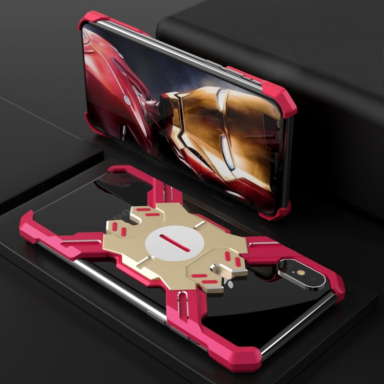 For iPhone XS Max Hero Series Rugged Armor Metal Protective Case