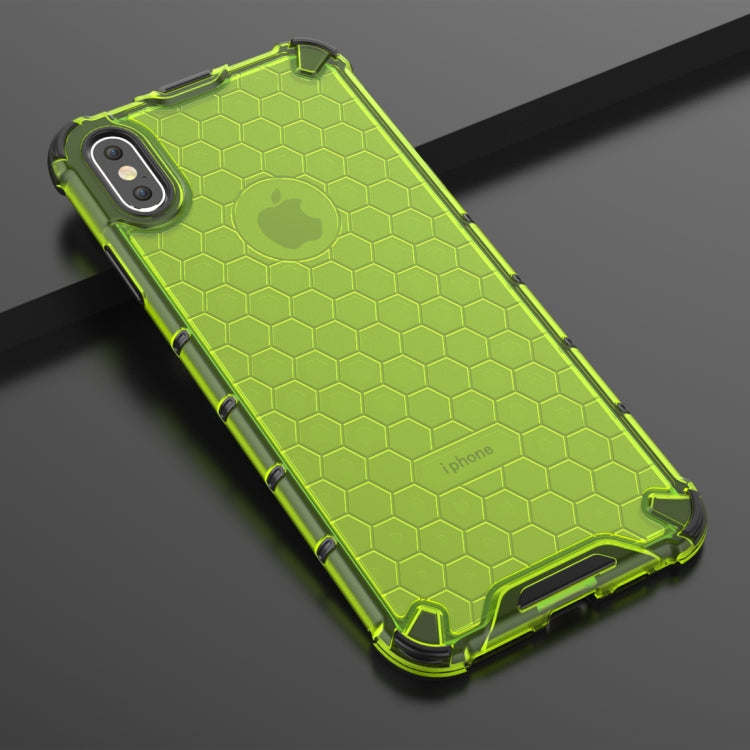 For iPhone XS Max Shockproof Honeycomb PC + TPU Protective Case