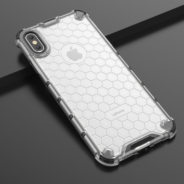 For iPhone XS Max Shockproof Honeycomb PC + TPU Protective Case