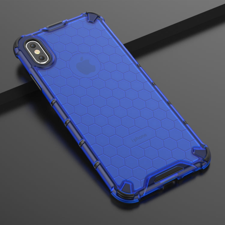 For iPhone XS Max Shockproof Honeycomb PC + TPU Protective Case
