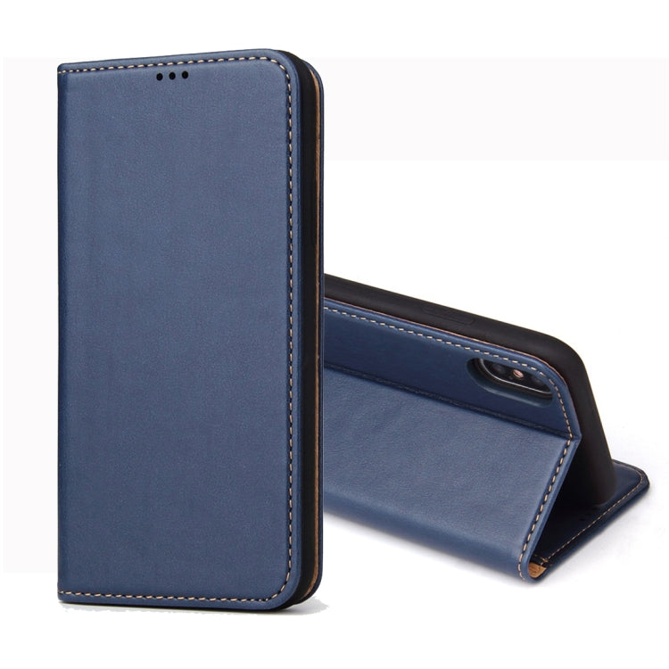 For iPhone XS Max Dermis Texture PU Horizontal Flip Leather Case with Holder & Card Slots & Wallet