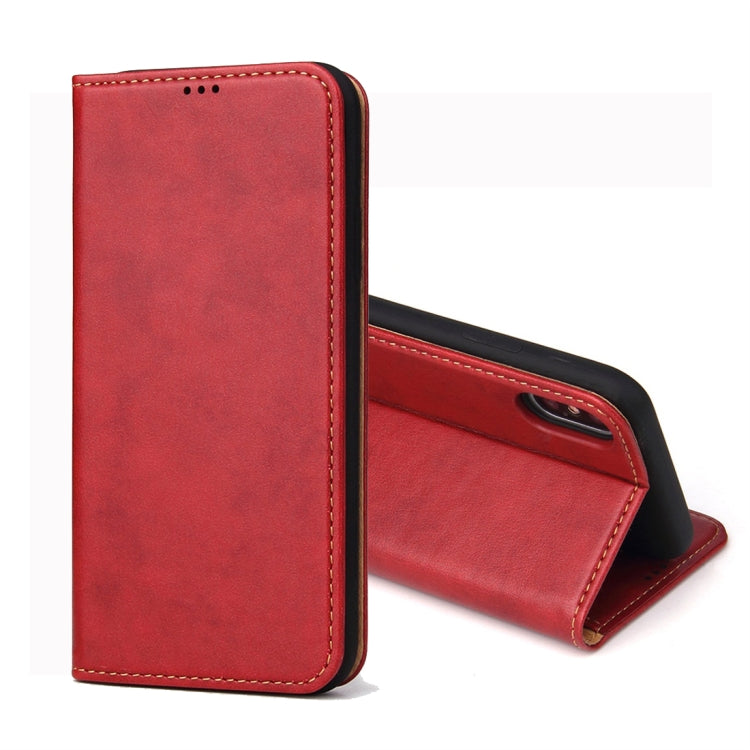 For iPhone XS Max Dermis Texture PU Horizontal Flip Leather Case with Holder & Card Slots & Wallet
