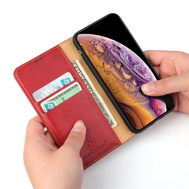 For iPhone XS Max Dermis Texture PU Horizontal Flip Leather Case with Holder & Card Slots & Wallet