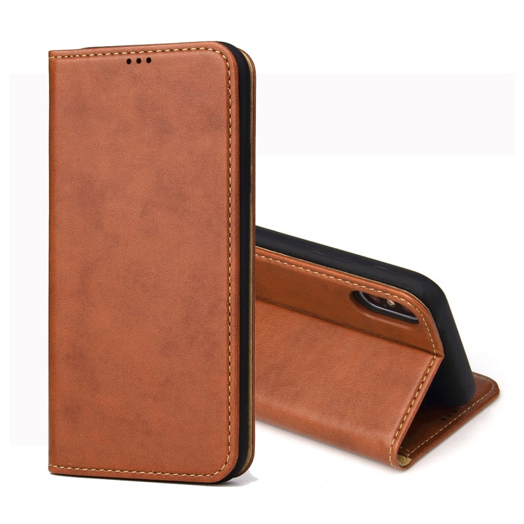 For iPhone XS Max Dermis Texture PU Horizontal Flip Leather Case with Holder & Card Slots & Wallet