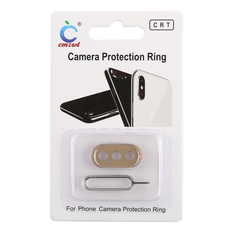 Rear Camera Lens Protection Ring Cover with Tray Eject Tool Needle For iPhone XS Max