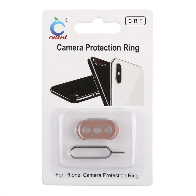 Rear Camera Lens Protection Ring Cover with Tray Eject Tool Needle For iPhone XS Max