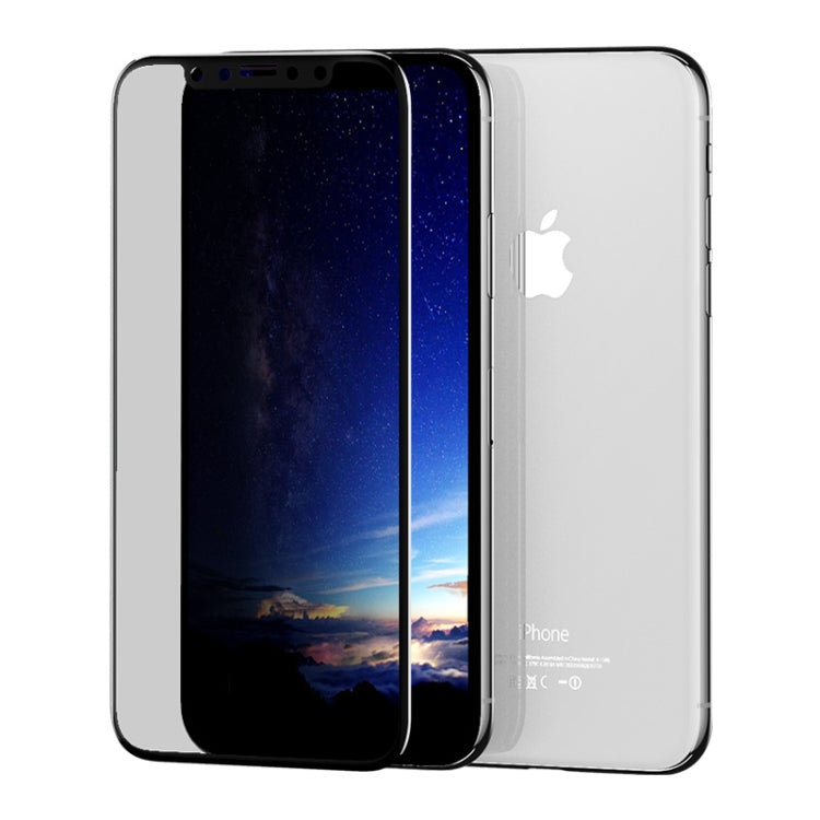 For iPhone 11 Pro Max / XS Max ROCK 9H 0.3mm HD Curved Anti-glare Full Screen Tempered Glass Film(Black)