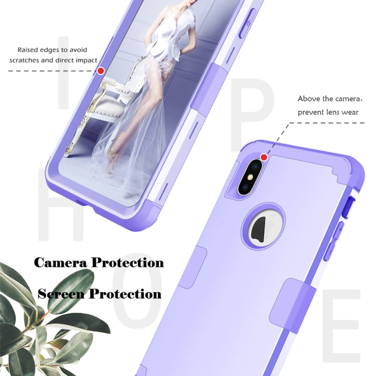For iPhone XS Max Dropproof PC + Silicone Case