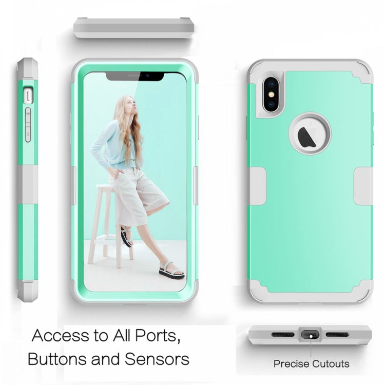 For iPhone XS Max Dropproof PC + Silicone Case