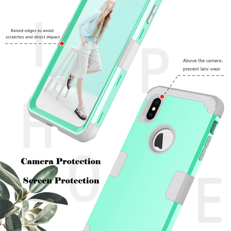 For iPhone XS Max Dropproof PC + Silicone Case