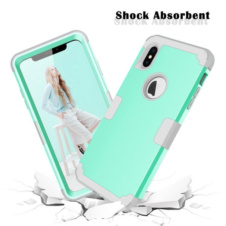 For iPhone XS Max Dropproof PC + Silicone Case