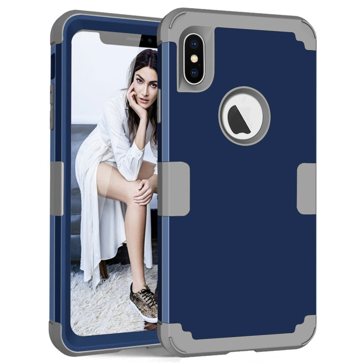 For iPhone XS Max Dropproof PC + Silicone Case