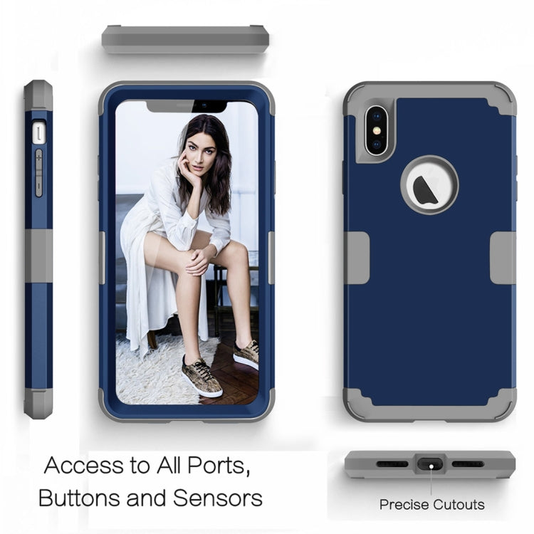 For iPhone XS Max Dropproof PC + Silicone Case