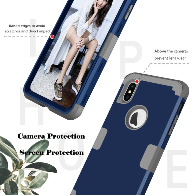 For iPhone XS Max Dropproof PC + Silicone Case