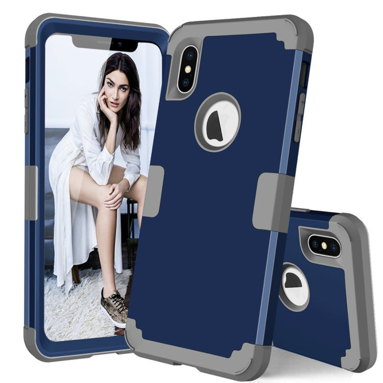 For iPhone XS Max Dropproof PC + Silicone Case
