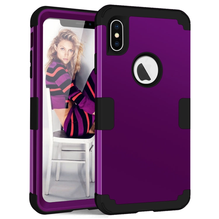 For iPhone XS Max Dropproof PC + Silicone Case
