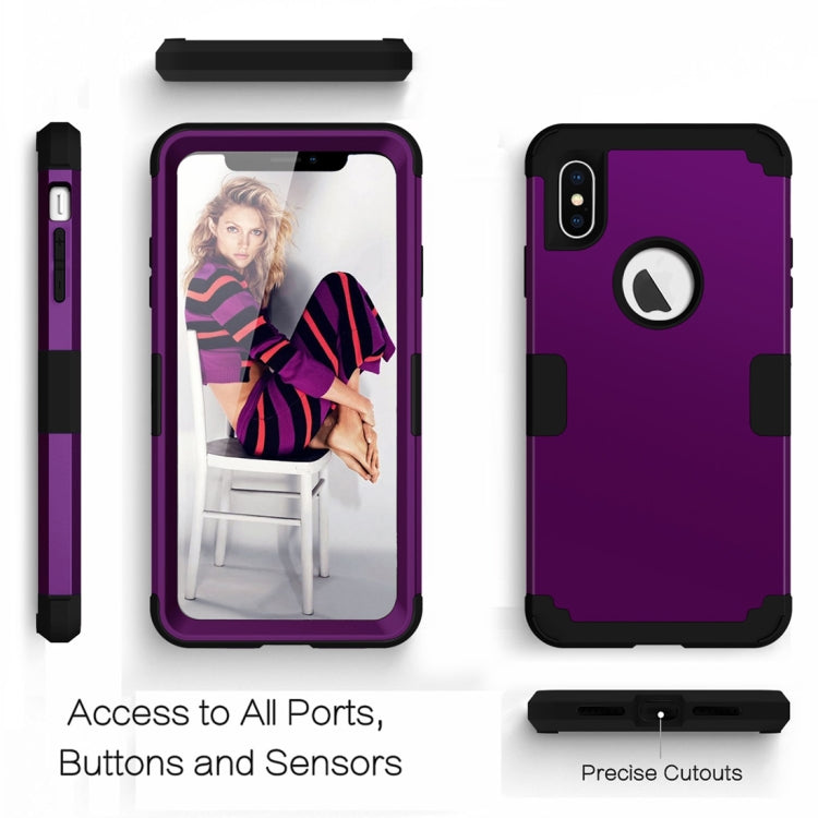 For iPhone XS Max Dropproof PC + Silicone Case