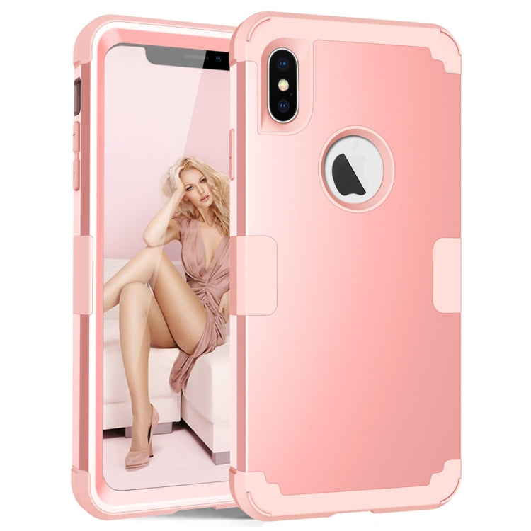 For iPhone XS Max Dropproof PC + Silicone Case