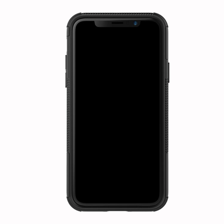 For iPhone XS Max Tire Texture TPU+PC Shockproof Case with Holder