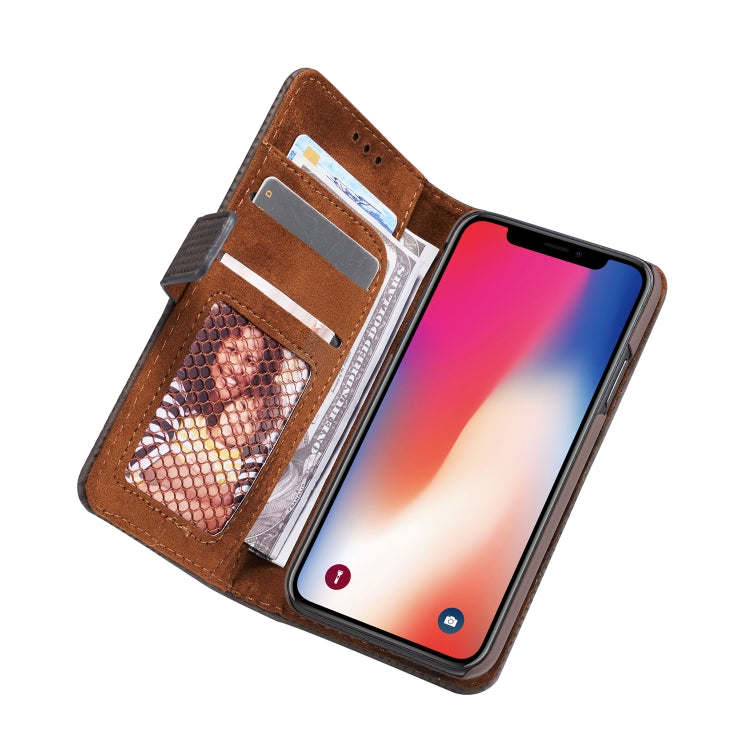 For iPhone XS Max Retro Style Mesh Breathable Horizontal Flip Leather Case with Card Slot & Holder & Wallet