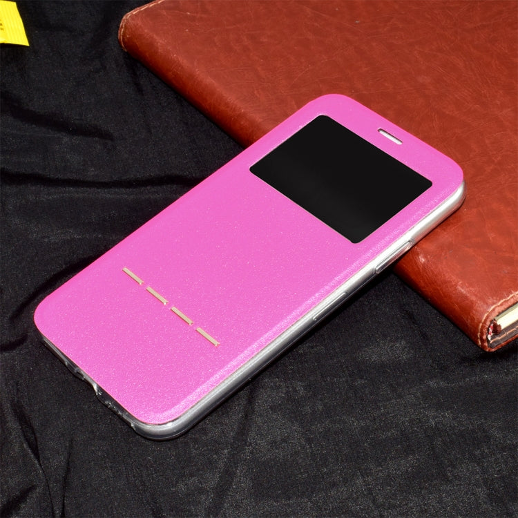 For iPhone XS Max Frosted Texture Horizontal Flip Leather Case with Call Display ID