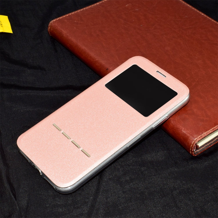 For iPhone XS Max Frosted Texture Horizontal Flip Leather Case with Call Display ID
