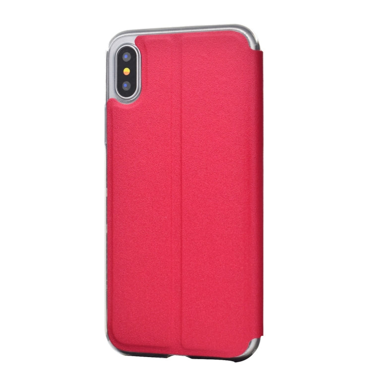 For iPhone XS Max Frosted Texture Horizontal Flip Leather Case with Call Display ID