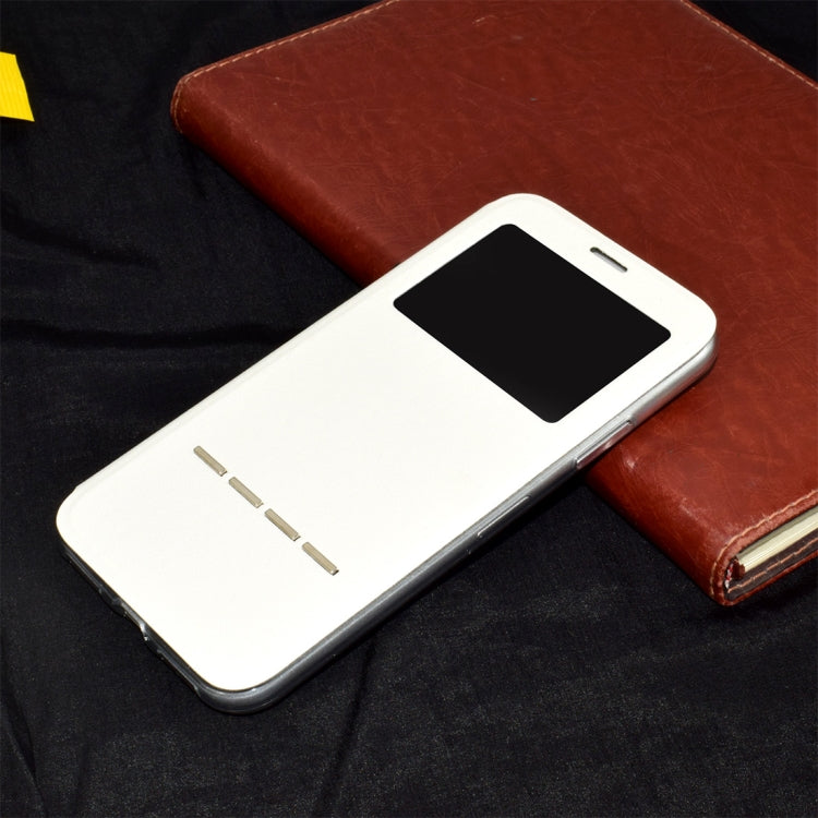 For iPhone XS Max Frosted Texture Horizontal Flip Leather Case with Call Display ID