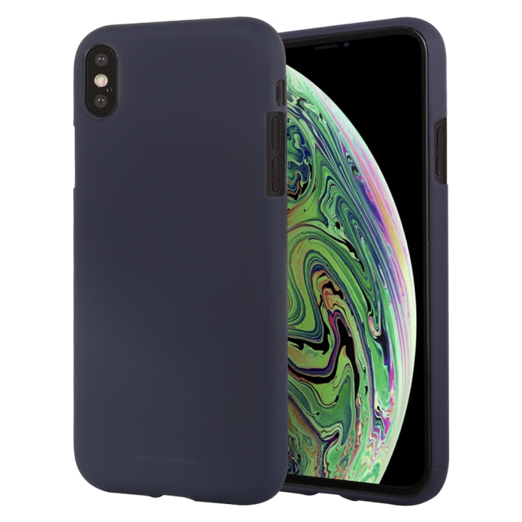 For iPhone XS Max GOOSPERY SOFT FEELING Liquid TPU Drop-proof Soft Protective Case