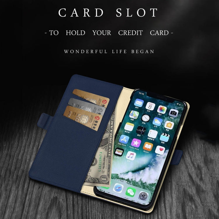 For iPhone XS Max DZGOGO MILO Series PC + PU Horizontal Flip Leather Case with Holder & Card Slot & Wallet