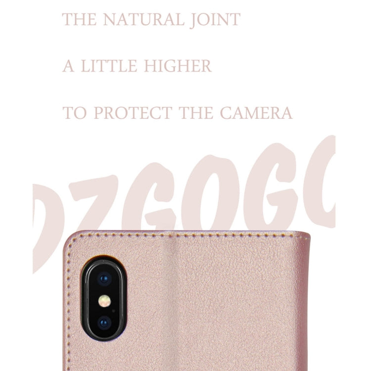 For iPhone XS Max DZGOGO MILO Series PC + PU Horizontal Flip Leather Case with Holder & Card Slot & Wallet