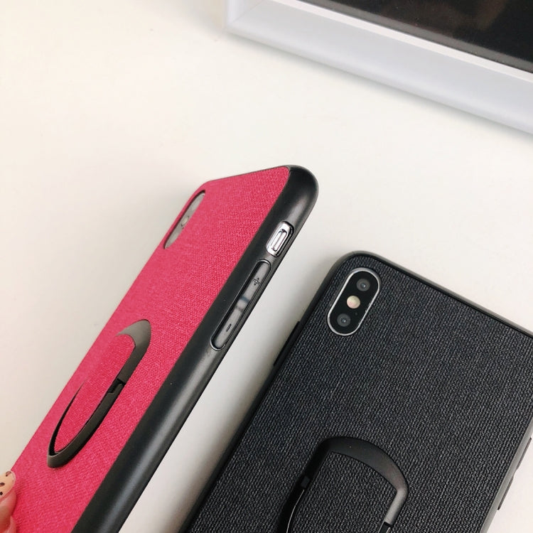 For iPhone XS Max Cloth Texture Dropproof TPU Protective Case with Holder