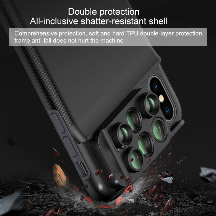 Mobile Phone Lens Wide Angle Fisheye Macro Telephoto SLR Phone Case for iPhone XS Max