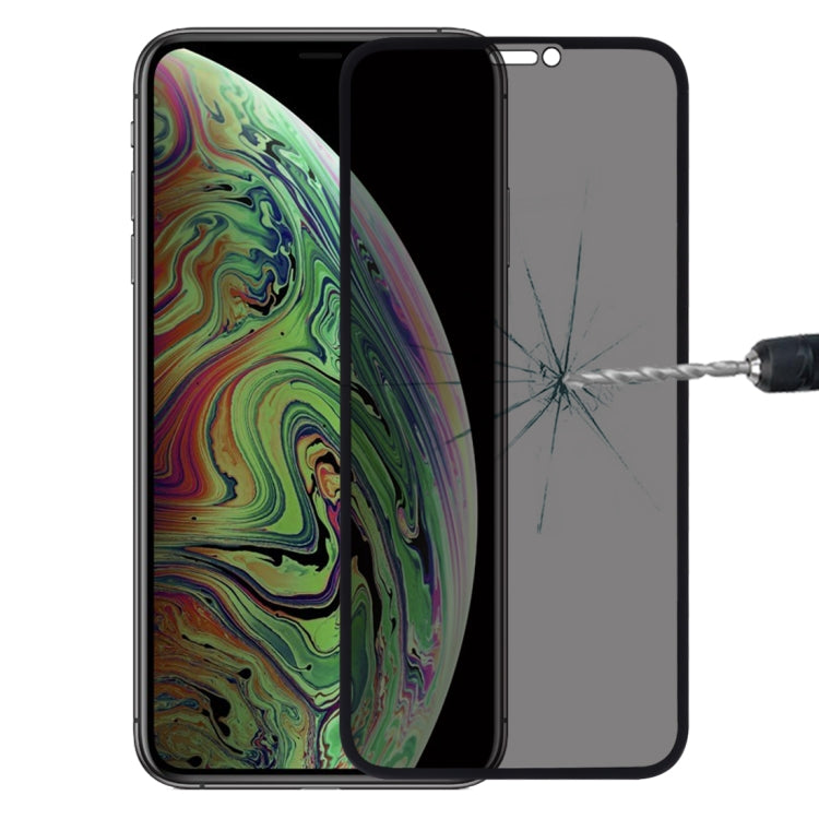 For iPhone XS Max 9H 6D Anti-peep Tempered Glass Film