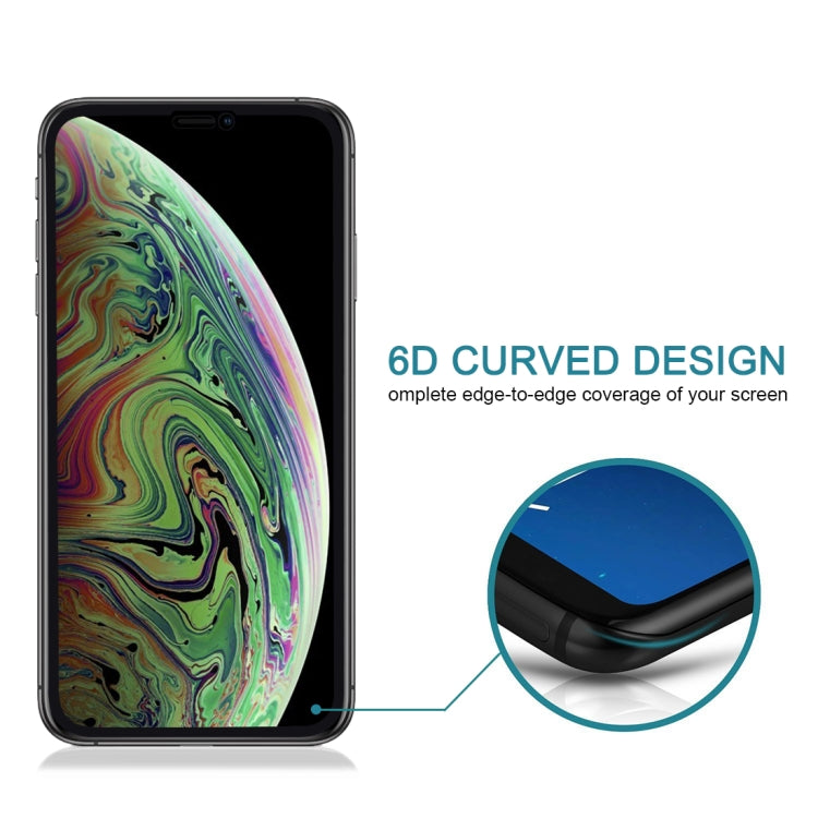 For iPhone XS Max 9H 6D Anti-peep Tempered Glass Film