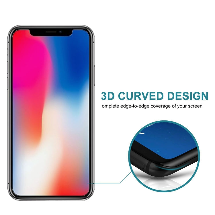 For iPhone 11 Pro Max / XS Max 0.26mm 9H 3D Non-full Screen Highly Transparent Privacy Anti-glare Tempered Glass Film