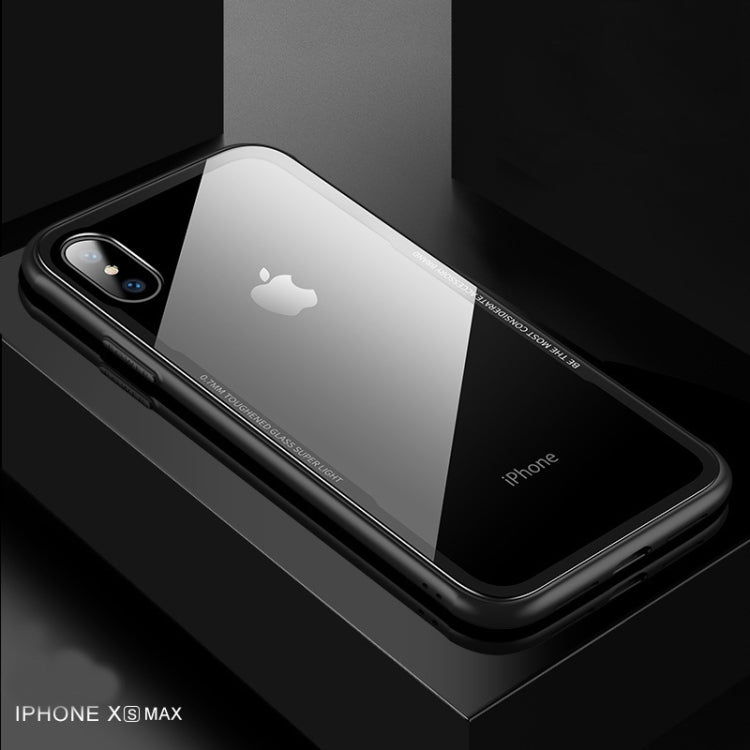 For iPhone XS Max CAFELE TPU + Tempered Glass Rear Cover Shockproof Protective Case